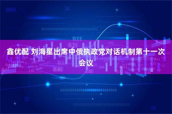 鑫优配 刘海星出席中俄执政党对话机制第十一次会议